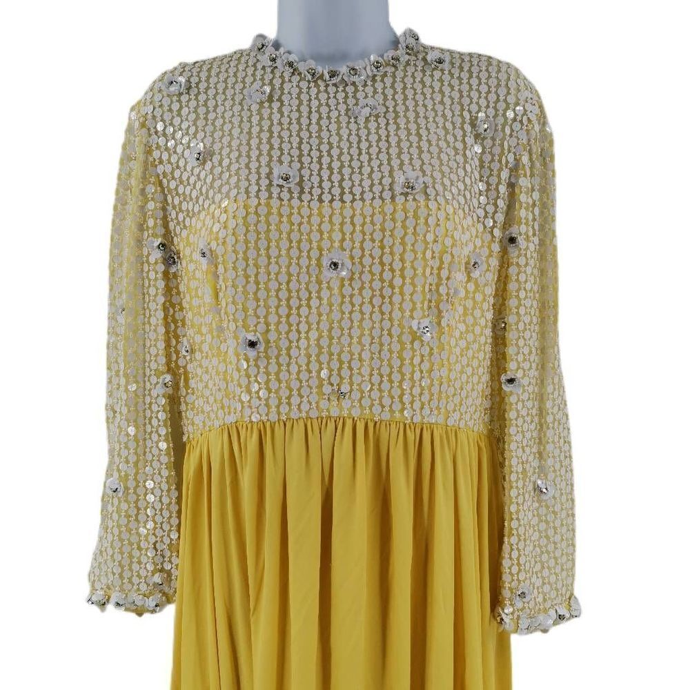 Vintage Victoria Royal LTD Yellow Silk & Organza Gown | 1950s-1960s - Picture 4 of 9
